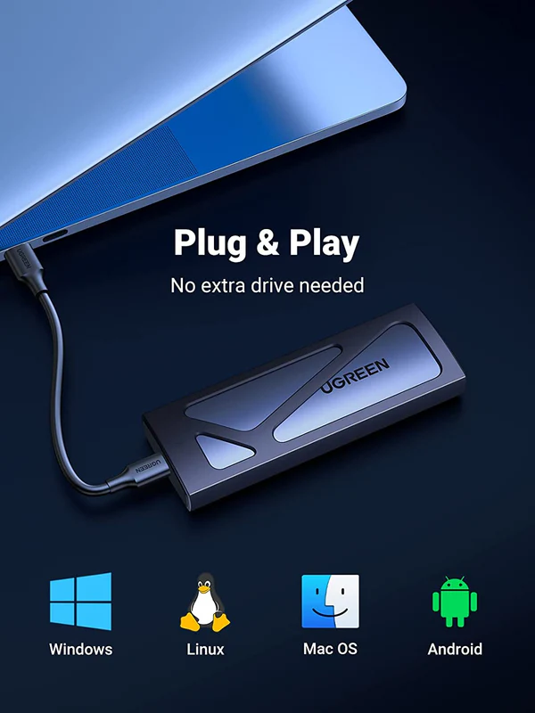 Ugreen USB-C 10Gbps to M.2 NVMe SSD Enclosure 3